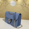 Gucci GG Flap Shoulder Bag On Chain Light Blue 510303