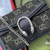 Gucci dionysus super mini double black flap bag