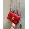 Gucci GG Marmont Small Red Leather Bag