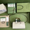 GUCCI DIANA White Leather Crossbody Bag