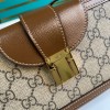 Gucci GG mini bag clasp closure in beige & ebony
