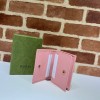 Gucci Diana card case wallet in pink leather