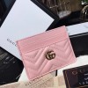 GG Marmont card case Nextdusty pink matelassé leather