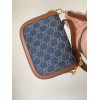 GUCCI mini 1955 Horsebit denim bag