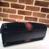 Gucci gg supreme black velvet handle bag