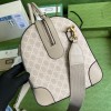 Gucci large top beige leather double G bag