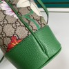 GUCCI GG Flora Small Ophidia Bucket Bag Green 616459