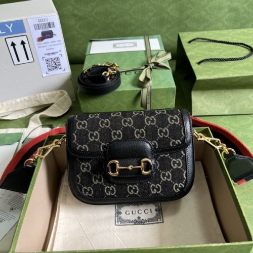 Gucci Horsebit mini GG black bag