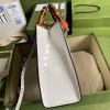 Gucci Diana small crocodile white tote bag 27cm
