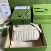 GG Marmont matelasse in white leather small bag