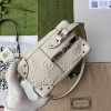 Gucci White GG Embossed Shoulder Bag