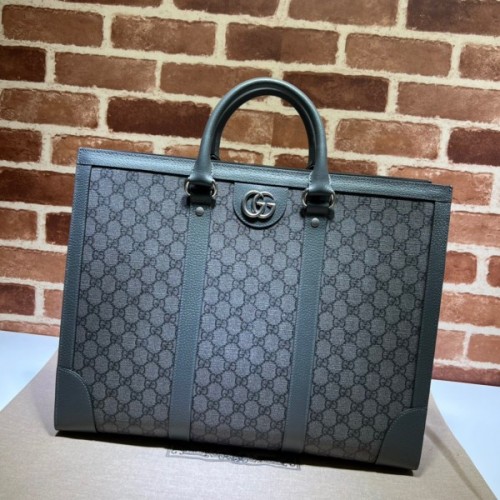 Gucci Ophidia large tote gray leather bag