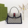 Gucci Ophidia small dark blue top handle bag