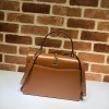 GUCCI Small Sylvie 1969 Top-Handle Brown Bag