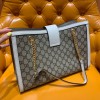 Gucci Padlock Small GG White Shoulder Bag