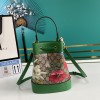 GUCCI GG Flora Small Ophidia Bucket Bag Green 616459