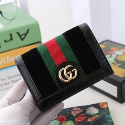 Gucci wallet black velvet 523155