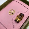 Gucci Diana card case wallet in pink leather