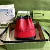 Gucci red leather bucket bag