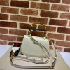 Gucci Bamboo 1947 small top handle white bag