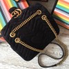 Gucci GG Marmont Chevron velvet shoulder bag