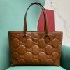 GG Matelassé leather medium tote brown bag