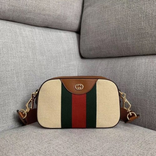 Gucci Vintage canvas shoulder bag