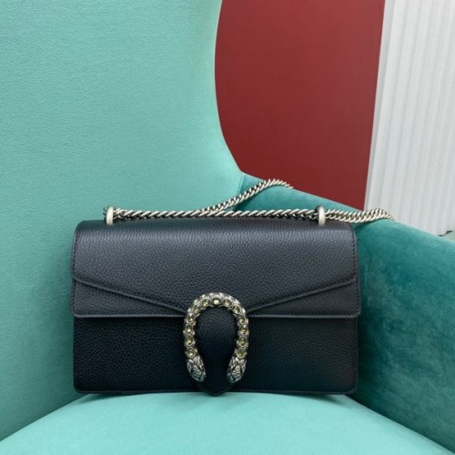 Gucci medium dionysus black leather bag