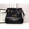 Gucci 1955 Horsebit Messenger Black Bag