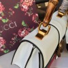 Gucci Dionysus medium top handle bag white/blue/red leather