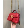 Gucci GG Marmont Small Red Leather Bag