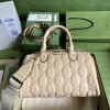 Gucci GG Matelassé leather medium duffle beige bag