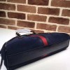 GUCCI RE(BELLE) SUEDE MEDIUM TOP HANDLE BAG ‎516459 NAVY BLUE 2018