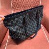 Gucci Shopping Tote Blue Denim Bag