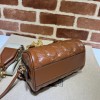 Gucci GG Matelassé leather small duffle beige bag