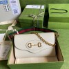 Gucci Horsebit 1955 small bag in GG Supreme in white