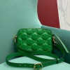 Gucci Matelassé green leather shoulder bag