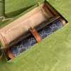 Gucci Jackie 1961 chain wallet in blue and ivory GG denim