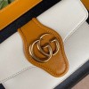 GUCCI Small GG Dahlia White Yellow Shoulder Bag