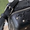 Gucci Black GG Embossed Shoulder Bag