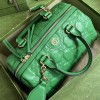 Gucci GG Matelassé leather medium duffle green bag