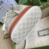 Gucci Ophidia small GG beige/ red bucket bag