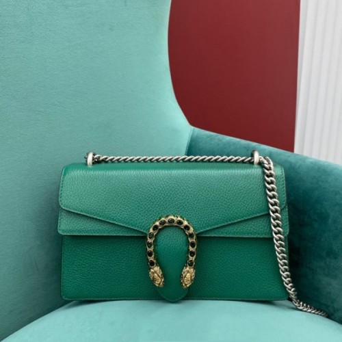 Gucci medium dionysus green leather bag