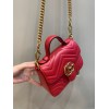 Gucci GG Marmont Small Red Leather Bag