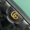 Gucci Matelassé black leather shoulder bag