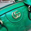 Gucci GG Matelassé leather small duffle green bag