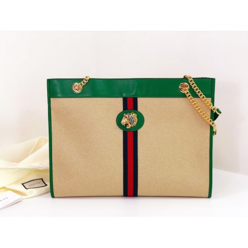 Gucci Rajah Large Tote Green