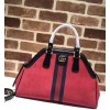 GUCCI RE(BELLE) SUEDE MEDIUM TOP HANDLE BAG ‎516459 RED 2018