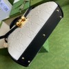 Gucci white medium GG handle bag