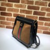 Gucci Ophidia Suede Saddle Bag 523658